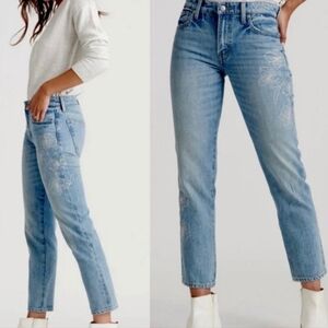 Lucky Brand Lolita Skinny Embroidered Jeans 25" Inseam
